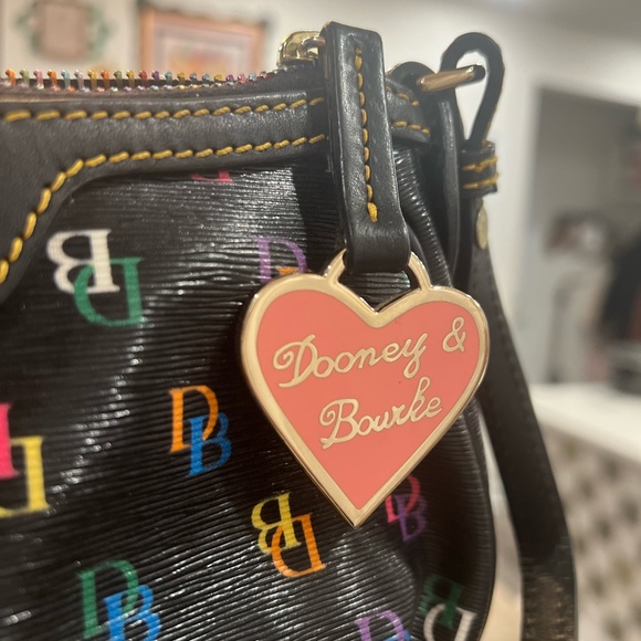 Dooney & Bourke Black Bag with Multicolor Logo - Picture 7 of 7